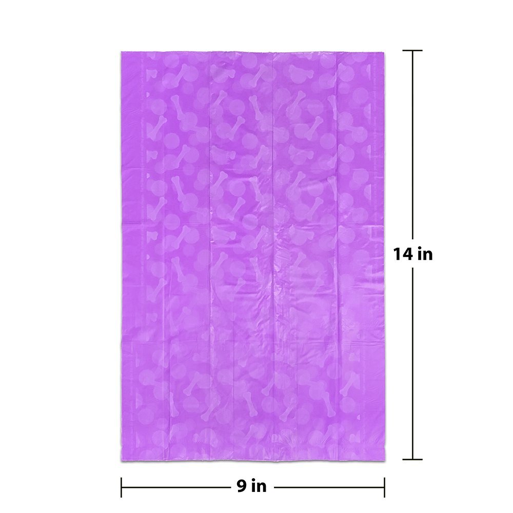 Bags On Board Patterned Dog Waste Bags, 9X14 In, 140 Bags, Patterned (3203940045)