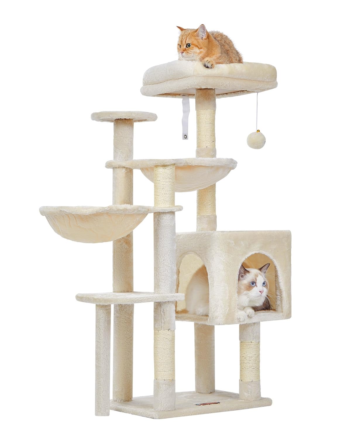Taoqimiao Gothic Cat Tree, 39.4-Inch Cat Tower For Indoor Cats,Suitable For Kittens,Plush Cat Condo With 5 Scratching Posts, Plu