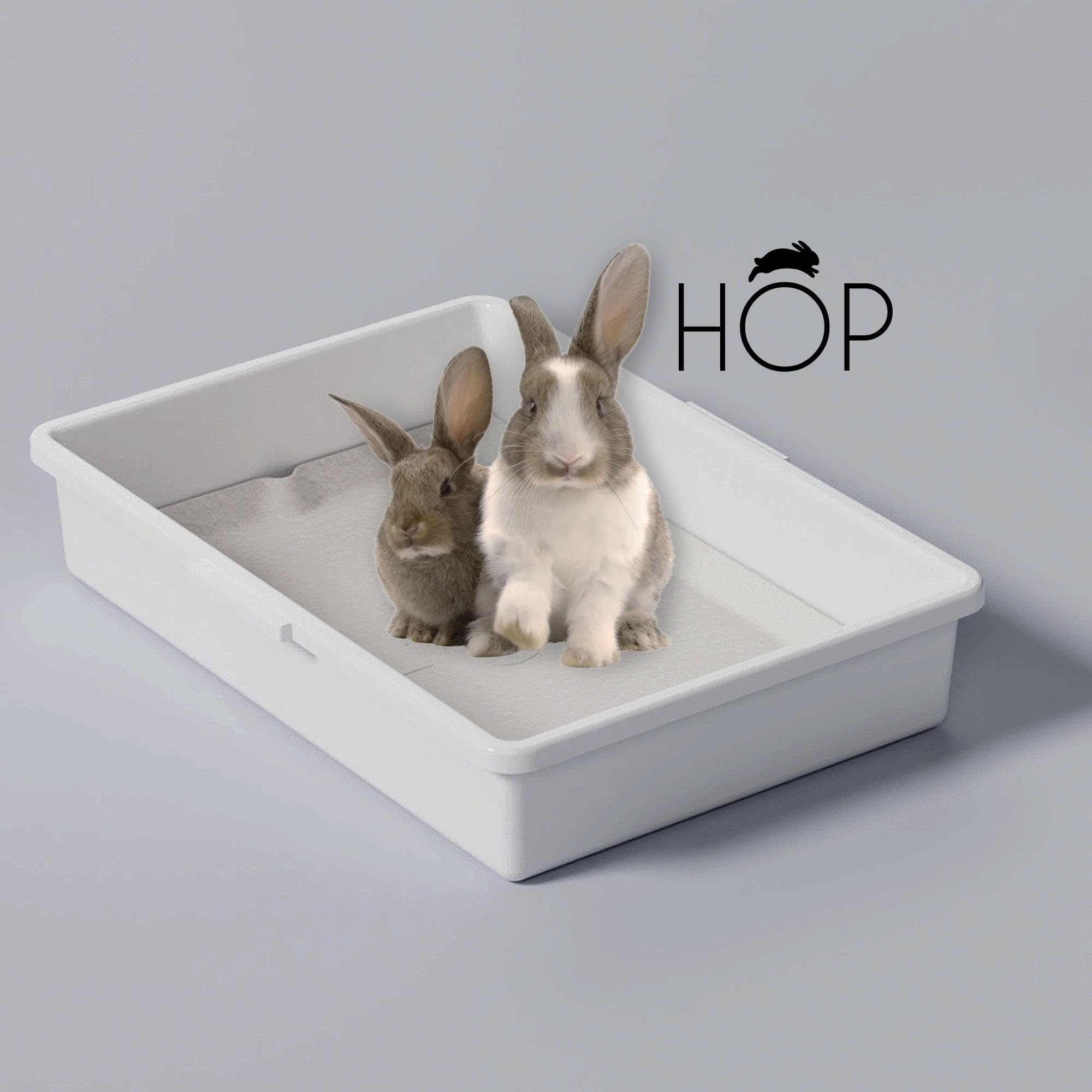 Hop Disposable Litter Box Liner For Rabbits, Cats, Guinea Pigs, Chinchicalls. Travel-Friendly, Large, Biodegradable, Sturdy, Lea
