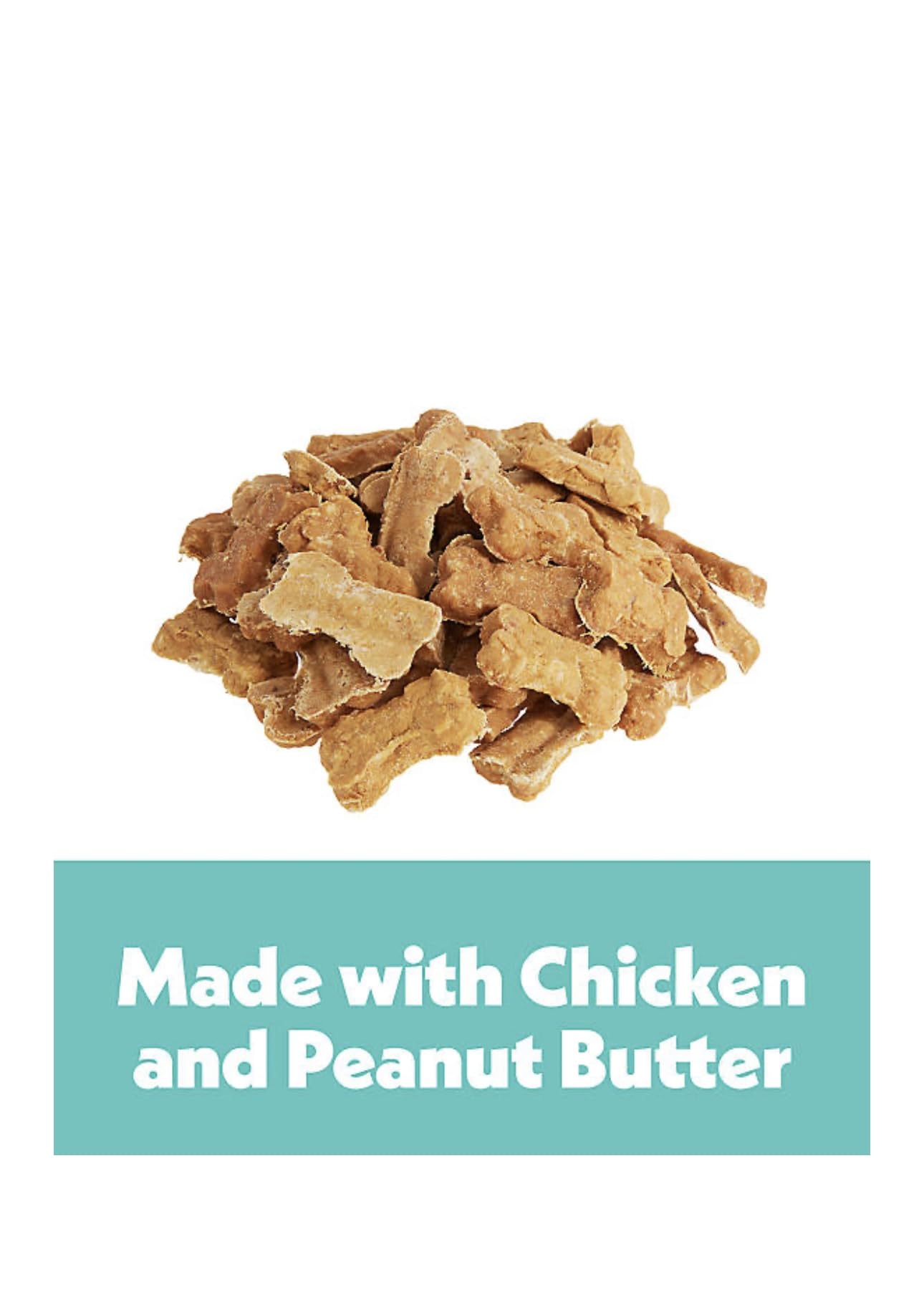 Wiggles & Wags Chewy Bones Dog Treats, Peanut Butter, Soft and Chewy, (1lb Bag)