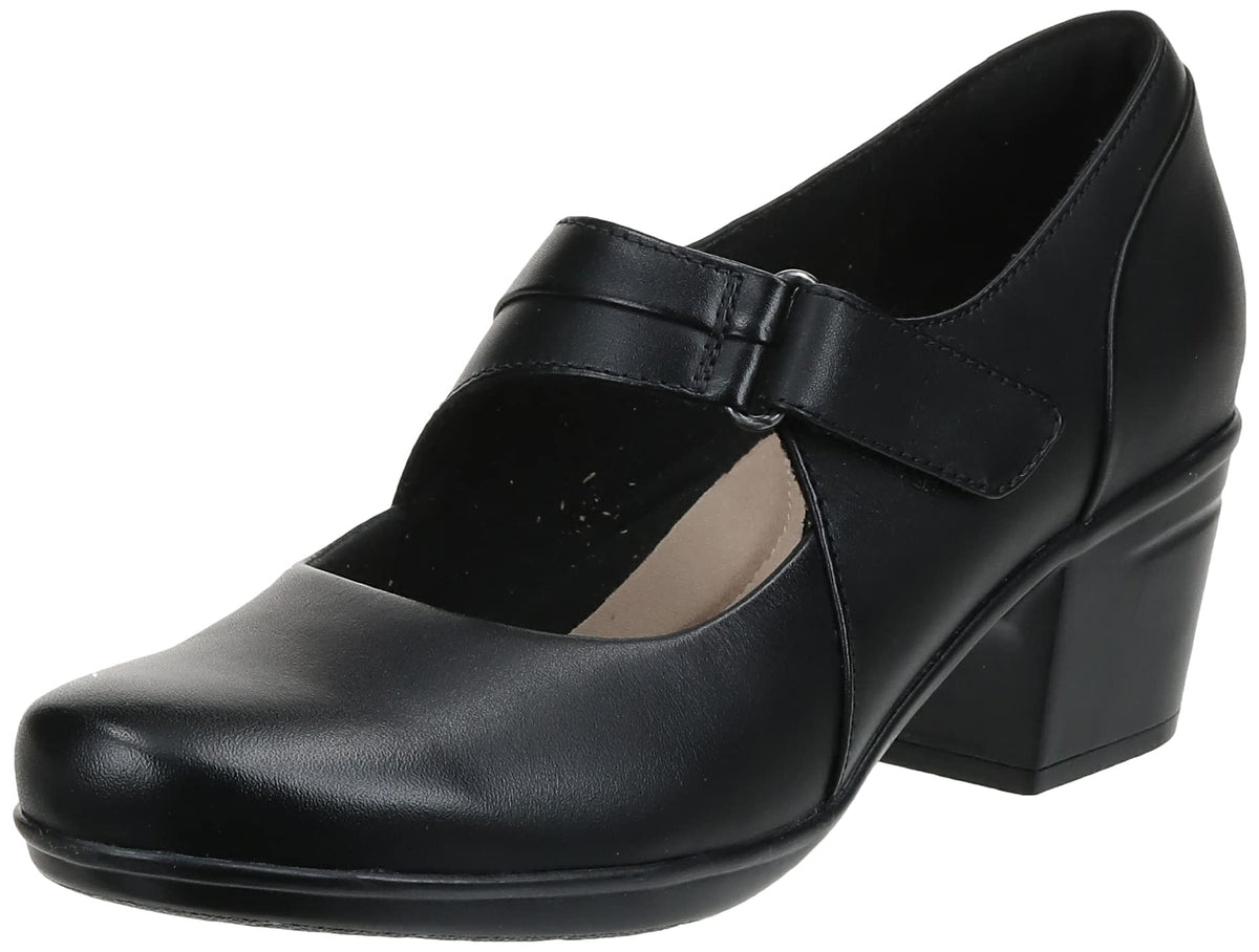 Clarks Womens Emslie Lulin Footwear, Black, 10 Wide Us