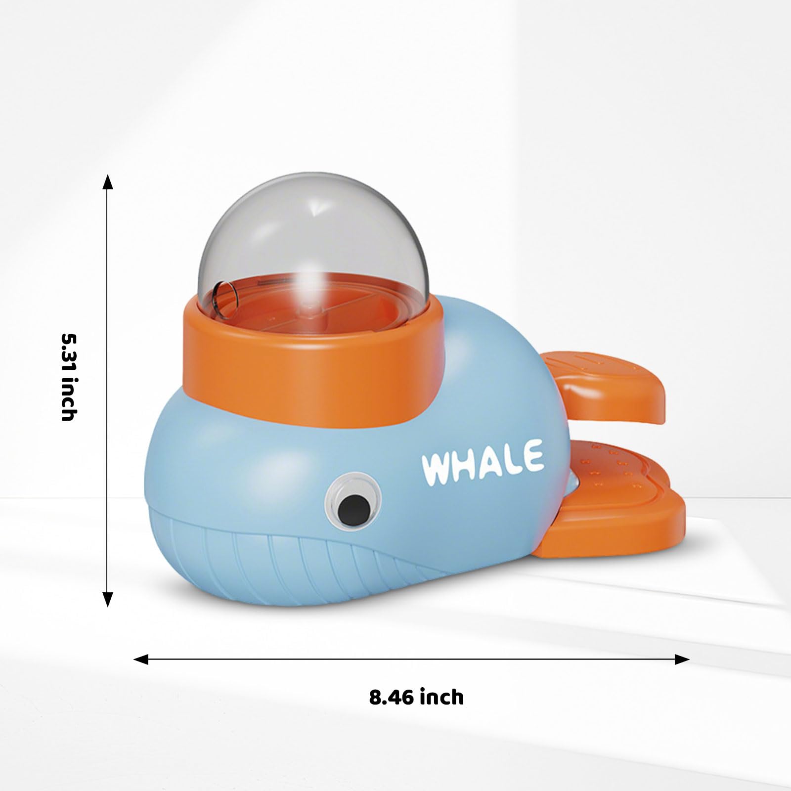 Whale Interactive Dog Treat Dispenser - Press Tail to Release Snacks, Puzzle Slow Feeder Toy for Dogs with Bonus Chew Rope Toy,