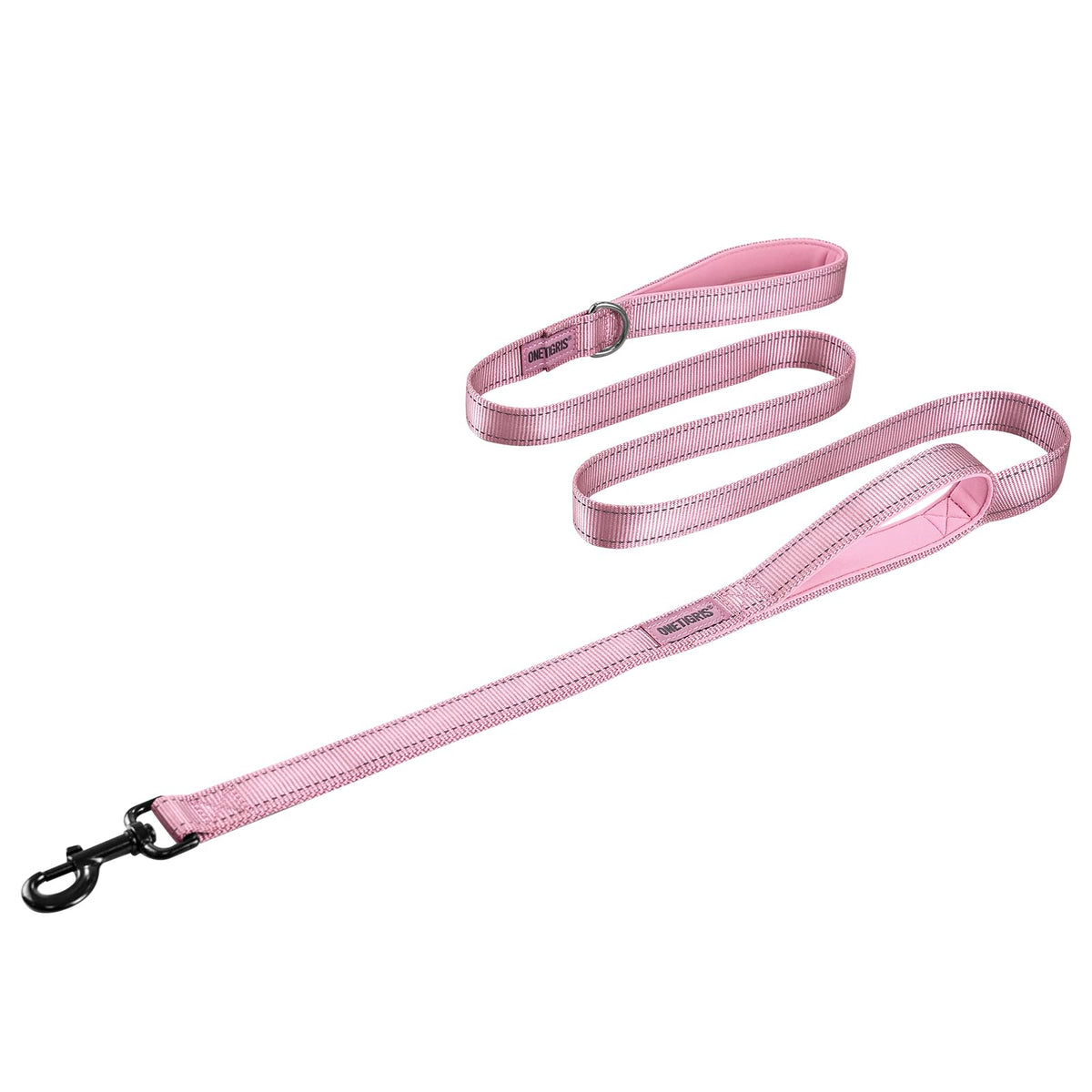 Onetigris Handled No-Pull Dog Walking Leash Long Traffic Leads For Medium To Large Dogs (Pink, 4Ft)