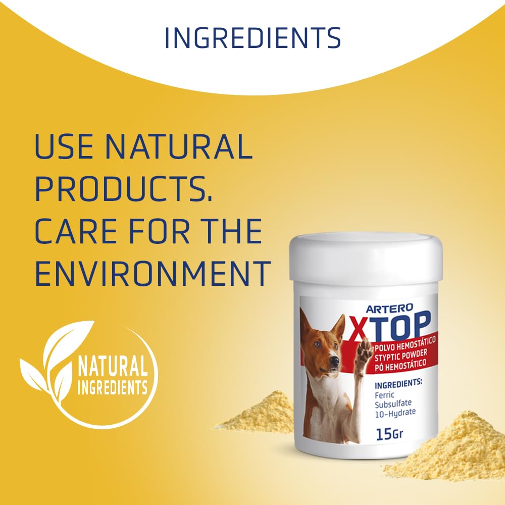 Artero X-Top Pet Hemostatic Powder (Dogs And Cats) - Instant Closes Small Bleedings Produced By Cut Of One Or Scratches.