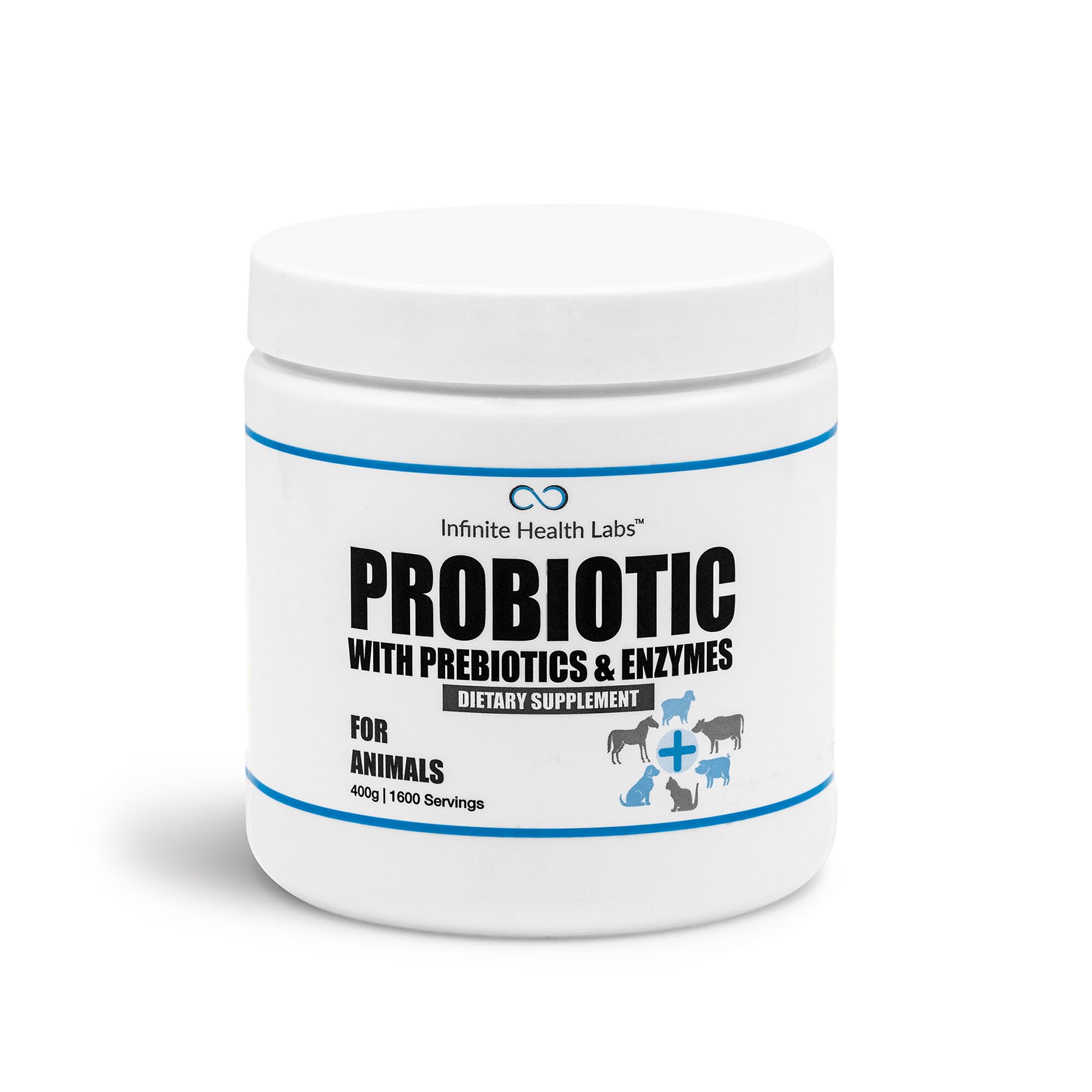 Probiotics for Dogs and Cats - Vet Formulated Pet Prebiotic & Enzyme Powder for Digestive, Gut & Immune Health - 1600 Servings (