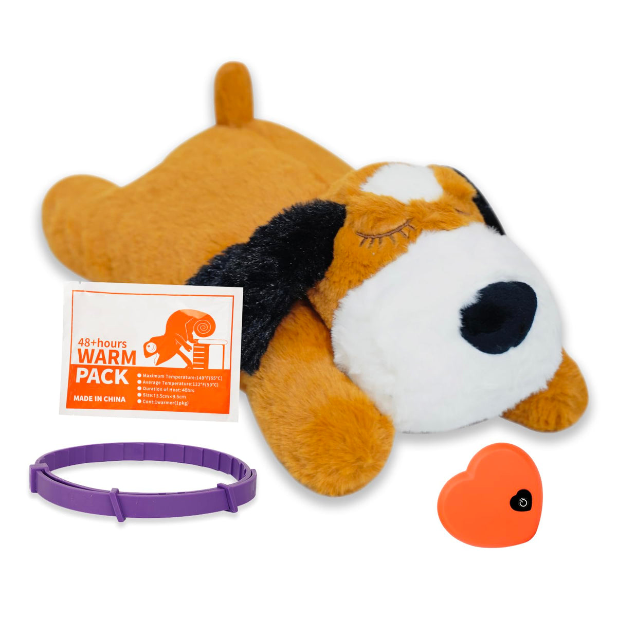 Trail Tail 2025 Dog Puppy Toy With Heartbeat New Model,Heartbeat Puppy Toy,Calming Dog Toy Set With Collar And 48H Warm Pack (Br