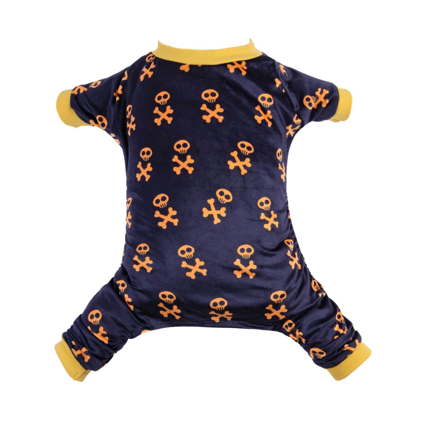 Cutebone Dog Halloween Pajamas Skull Clothes Soft Puppy Pjs For Small Dogs P247S