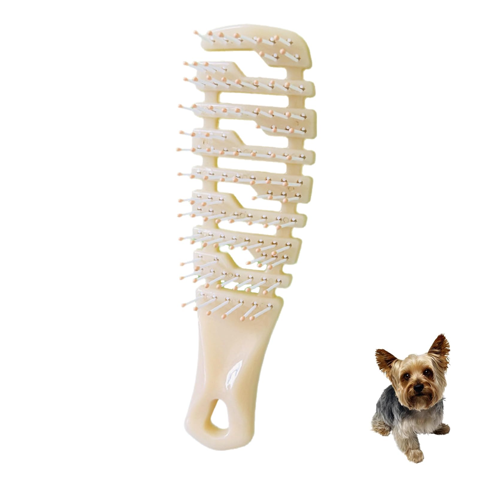 Maeelou Ridge Design Puppy Brush, Soft Bristle Gentle Grooming Tool, Pet Hair Care, Suitable Small Dog : Yorkie, Maltese, Shih T