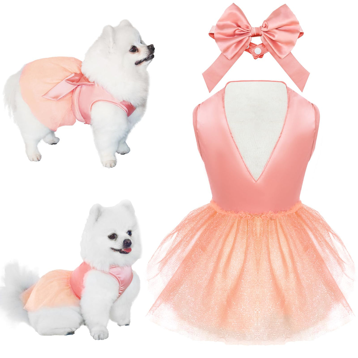 Topkins Summer Girl Dog Dress, Dog Silk Tulle Dress, Cute Princess Dog –  Petocart