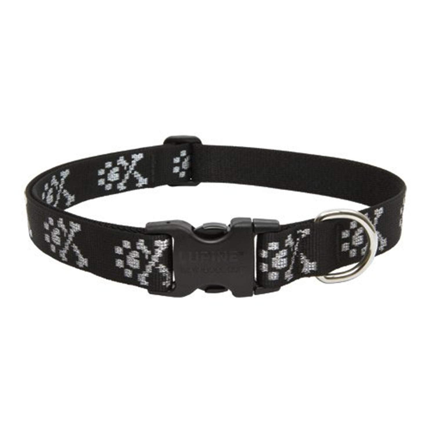 Lupine Dog Collar 1' Wide Bling Bonz Adjusts From 12' To 20'