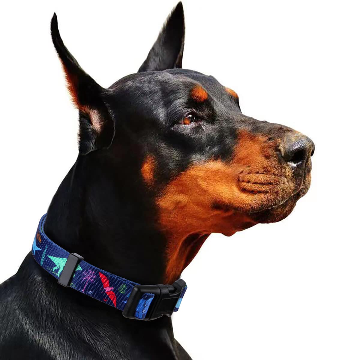 Rhea Rose Dog Collar Special Design Personalized Cute Girl Boy Soft Collars With Sunflower, Camo, American Flag, Plaid (M(Neck 1