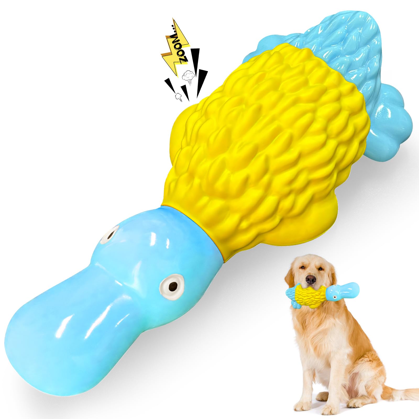 Dog Chew Toys for Aggressive Chewers: Indestructible Dog Toys- Large Squeaky Tough Dog Toys for All Breed Sizes to Keep Them Bus