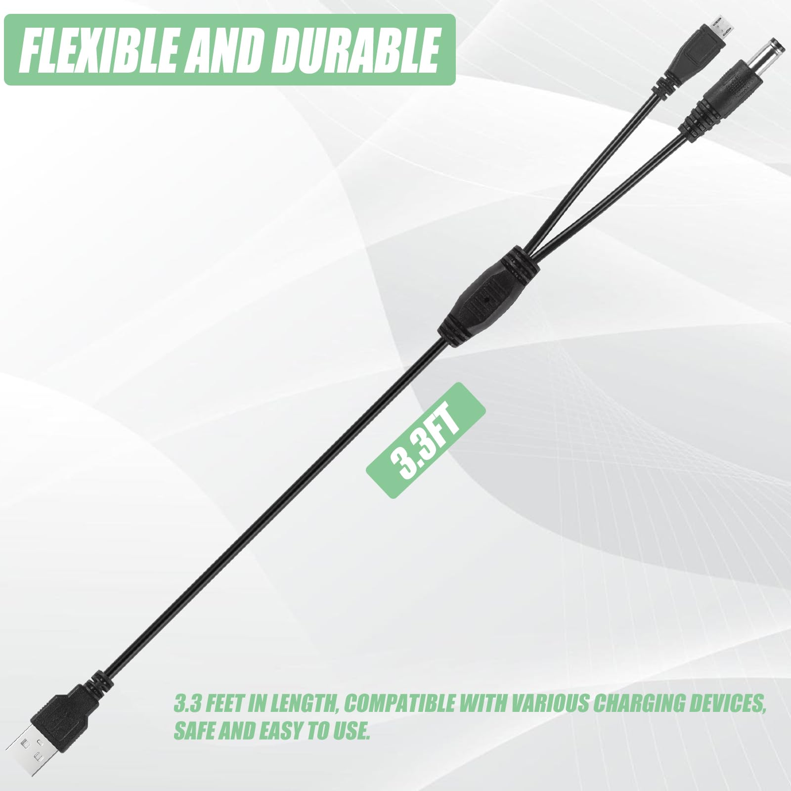 Hx-Cqhy Charger Cord Replacement For Bousnic Dog Shock Collar Rs2A And Rs2B,2-In-1 Training Collar Dc And Micro Usb Charging Cab