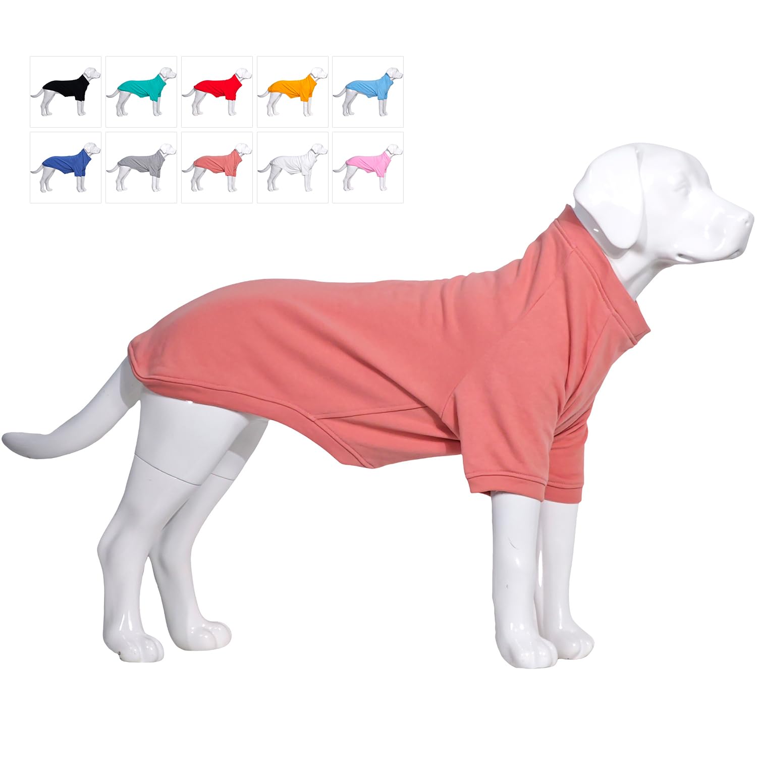 Lovelonglong Dog Pullover Sweatshirt Autumn Winter Cold Weather Dog T-Shirts For Small Medium Large Size Dogs Chihuahua Clothes Lotus Pink Xs