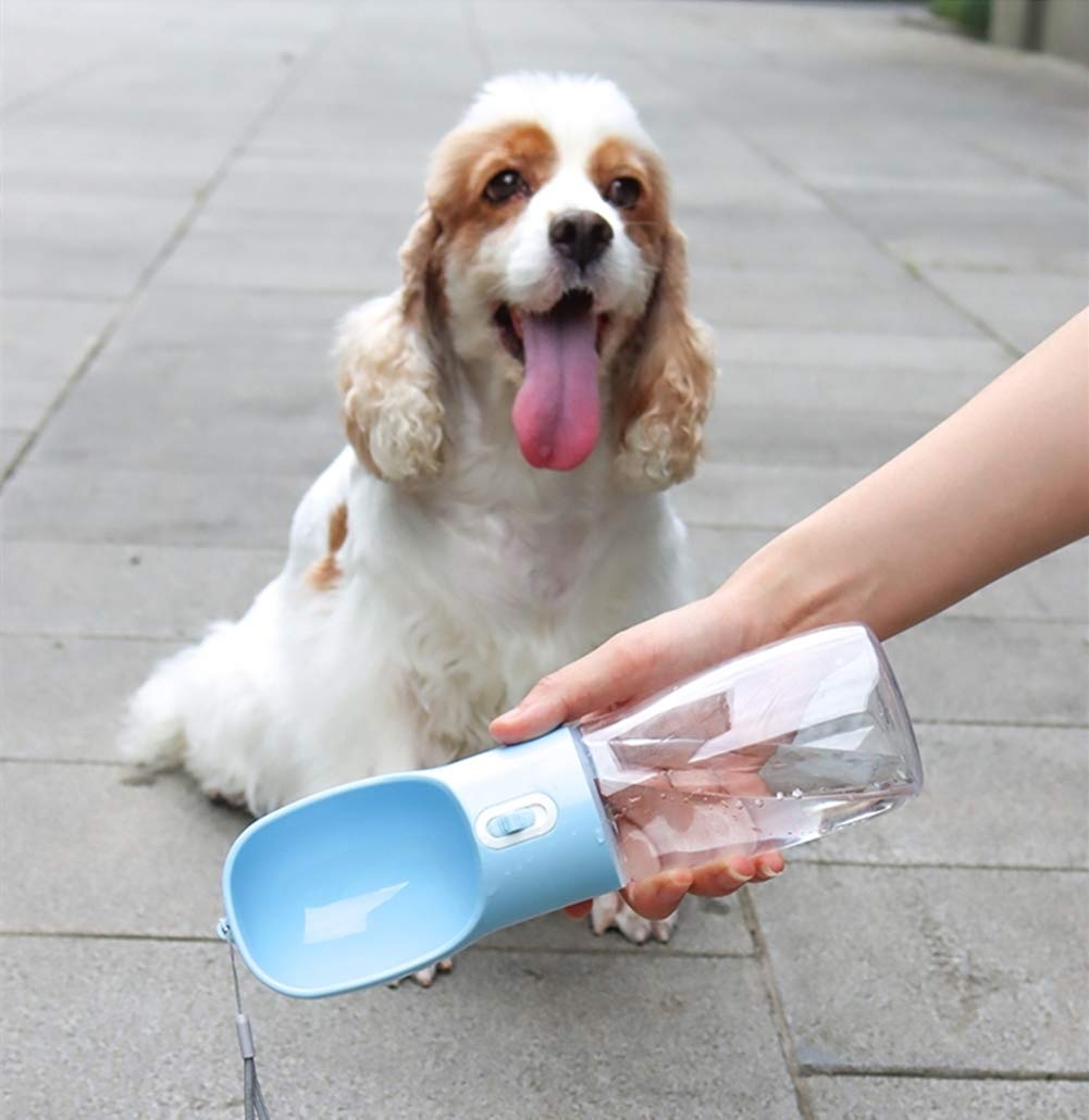 Liphier Portable Dog Travel Water Bottle - Carriable Puppy Water Dispenser For Traveling｜Walking｜Outdoor Activities - Blue