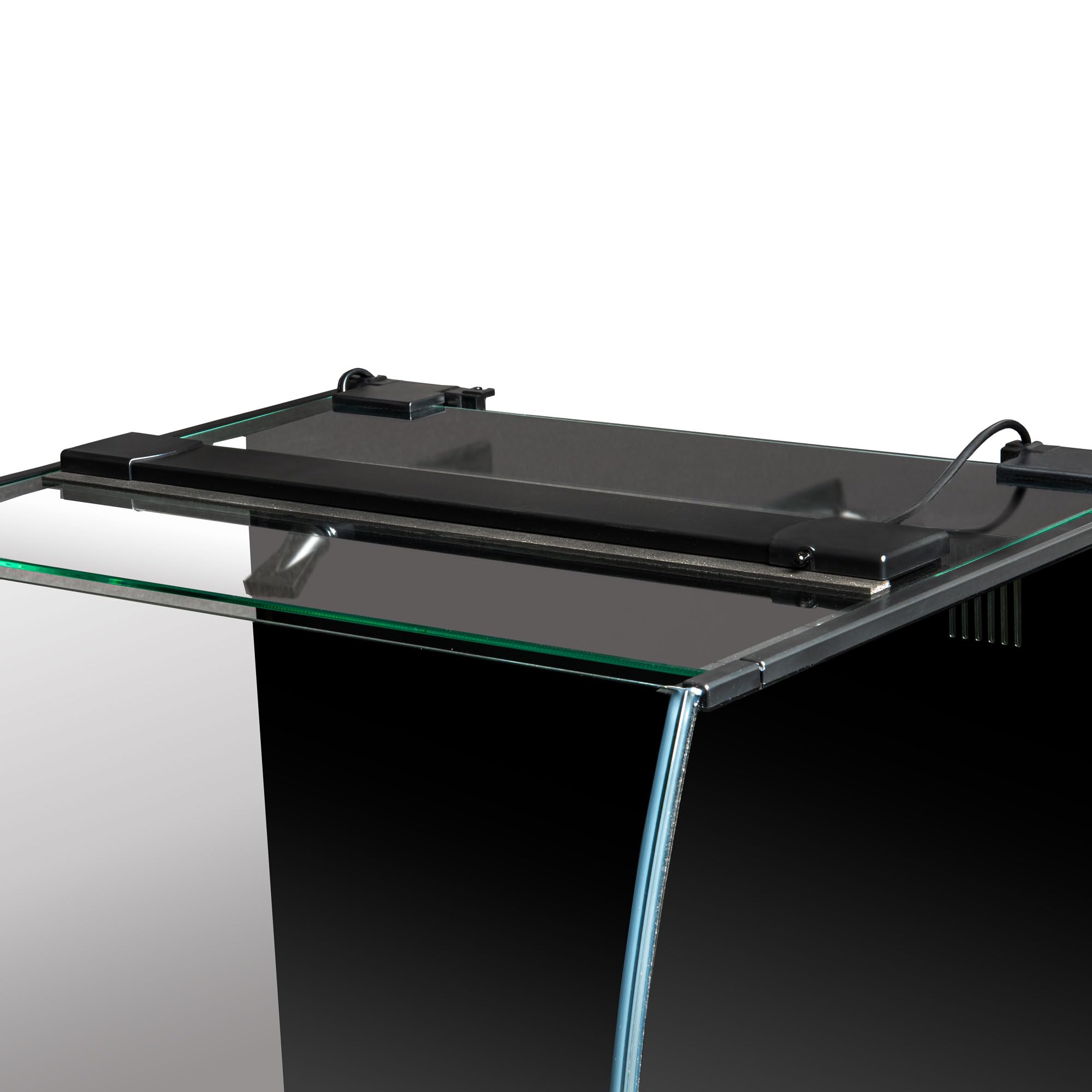 Aquatop 13.5 Gallon Bow Front Glass Aquarium Kit With Filter And Led Lighting - All In One Desktop Fish Tank, Ideal For Freshwat