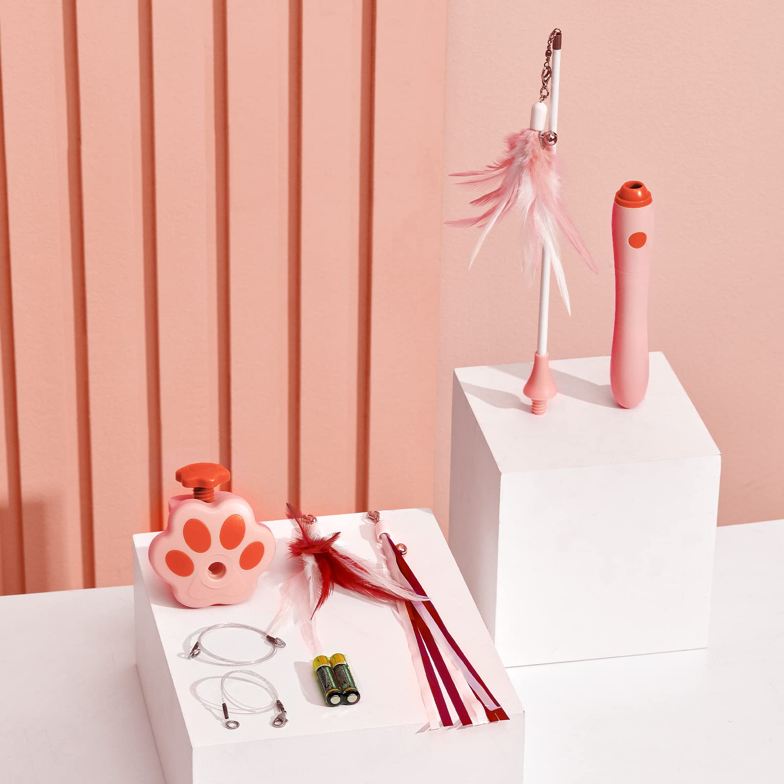 Bebobly 3-In-1 Retractable Cat Wand Toy For Indoor Cats