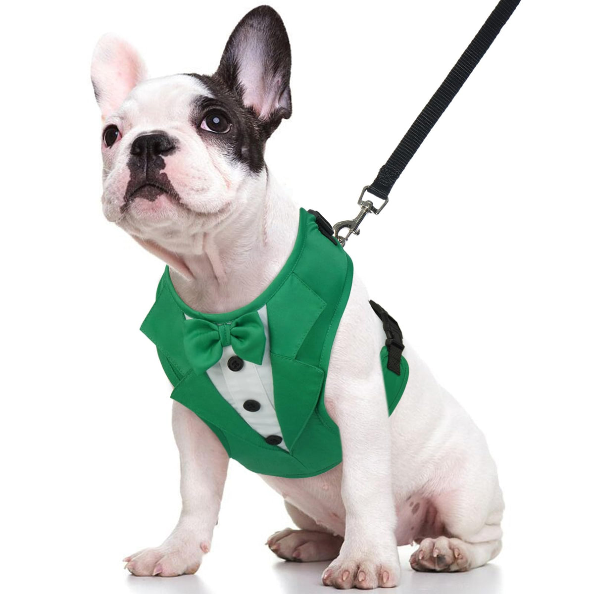 Kuoser Day Dog Tuxedo Harness, Adjustable Dog Harness No Pull For Small Medium Dogs, Dog Wedding Suit With Bow Tie Party Costume