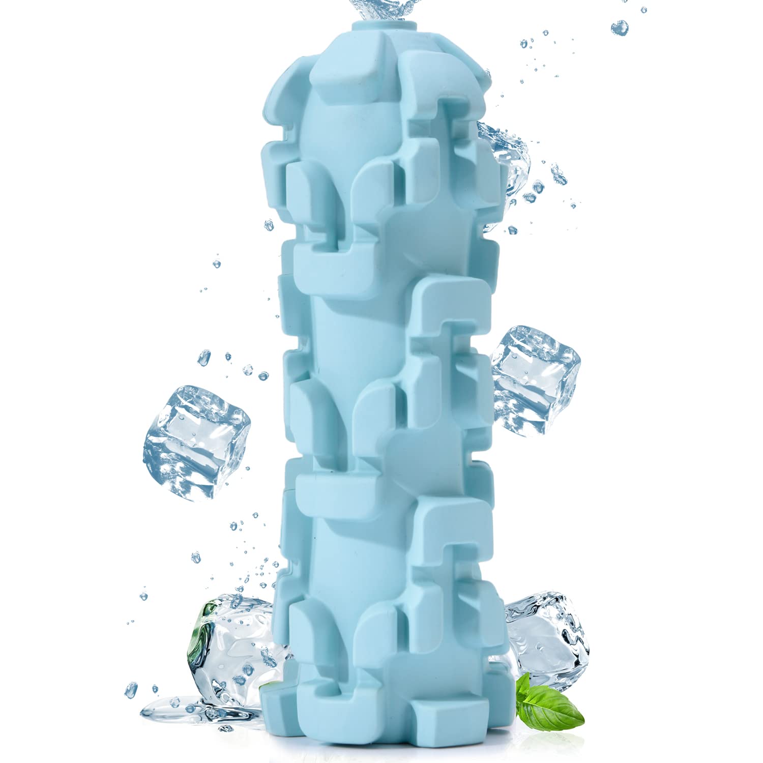 Jomilly Ice Lolly Dog Toys for Aggressive Chewer, Tough Dog Chew Toys for Medium Large Dogs, Water&Milk Freezable Rubber Dog Toy