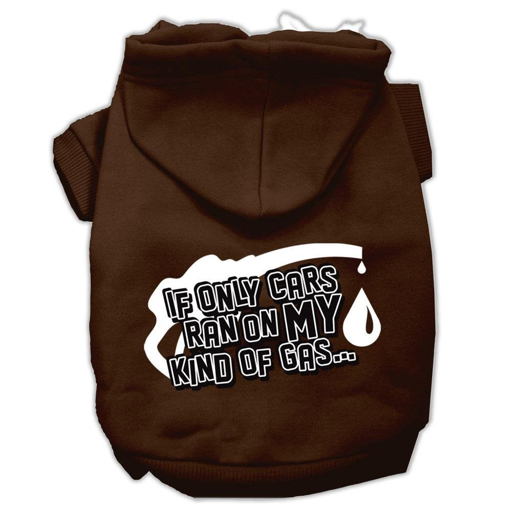 Mirage Pet Products 62-45 XXXLBR My Kind of Gas Screen Print Brown Pet Hoodie, X-Large