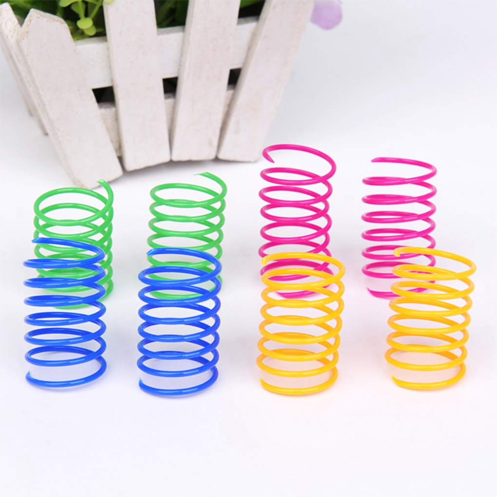 Andiker Cat Spring Toy, 24Pcs Colorful Cat Spiral Springs Creative And Interactive Cat Toy Durable Heavy Plastic Springs Cat Toys For Cat Interactive Toys For Indoor Cats (24Pcs)