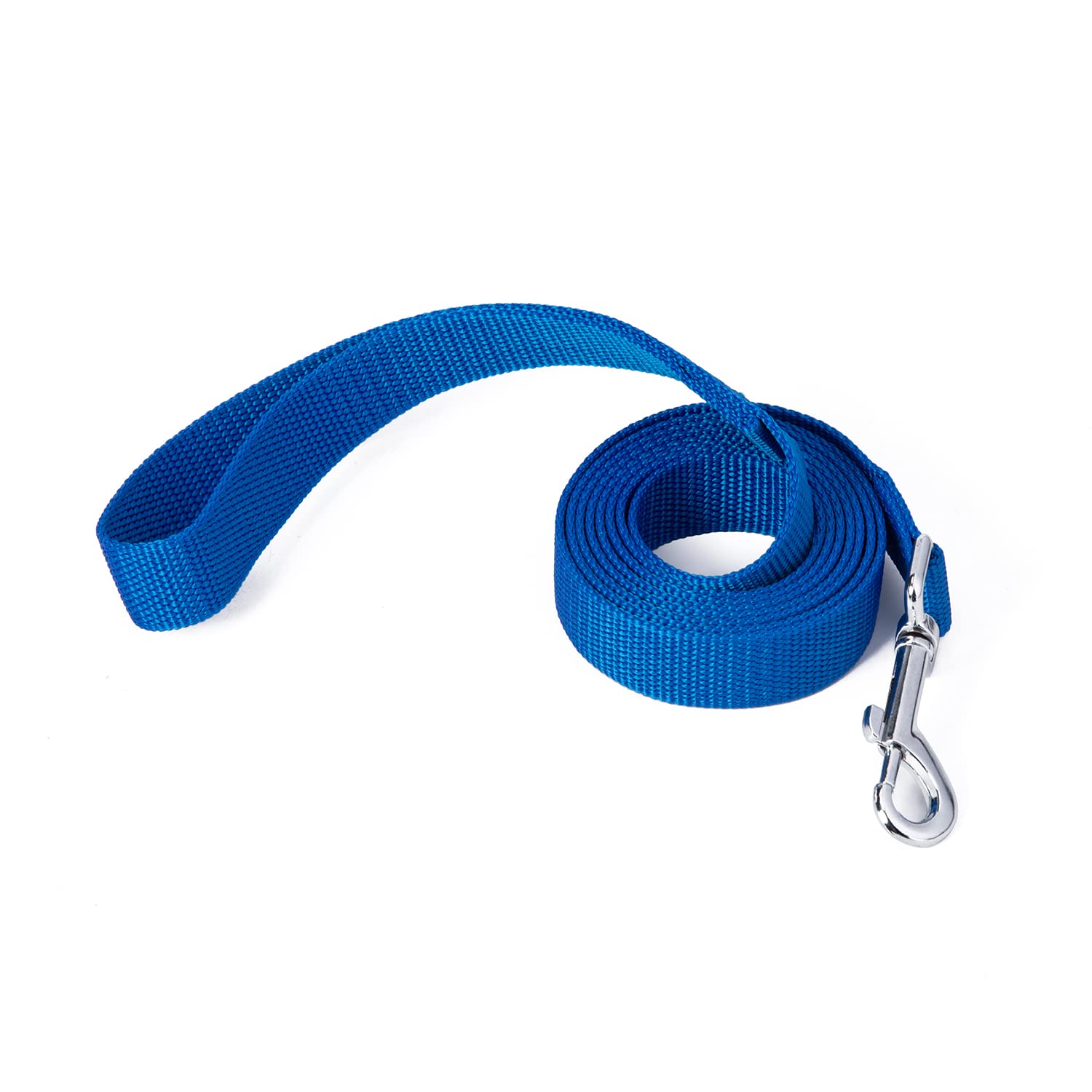 Siumouhoi Strong Durable Nylon Dog Training Leash, 1 Inch Wide Traction Rope, 6 Ft 10Ft 15Ft Long, For Small And Medium Dog (Blu