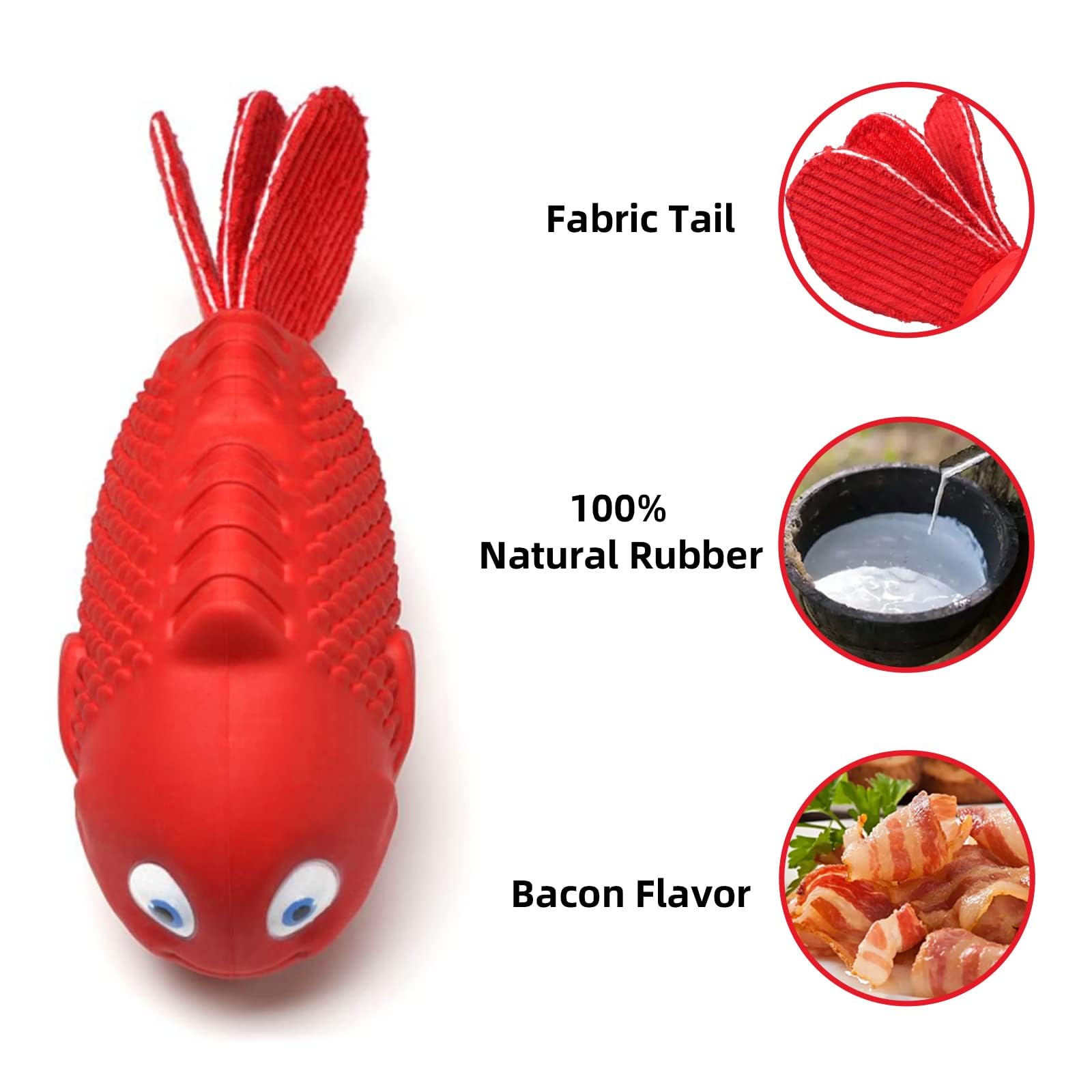 Tough Squeaky Dog Toys For Aggressive Chewers Large Breed, Dog Chew Toys, Super Chewer Dog Toys, Rubber Dog Toys For Large Dogs,