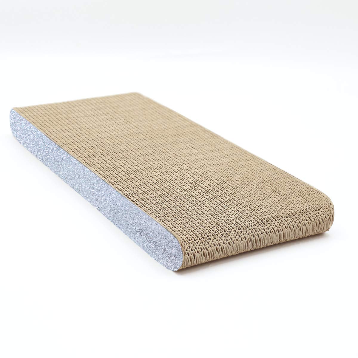 Amznova Cat Scratcher, Cardboard Cat Scratchers, Durable & Recyclable Scratch Pad, Colors Series, Narrow, Glitter Silver