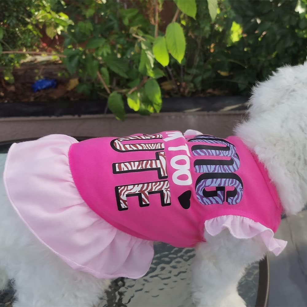 Xpudac 4 Pieces Pet Dog Dress Shirt Puppy Skirt Cute Doggie Dress Dog Summer Clothes Dog Apparel For Small Dogs And Cats (Pink Angel, Xx-Small(1-2 Lbs))