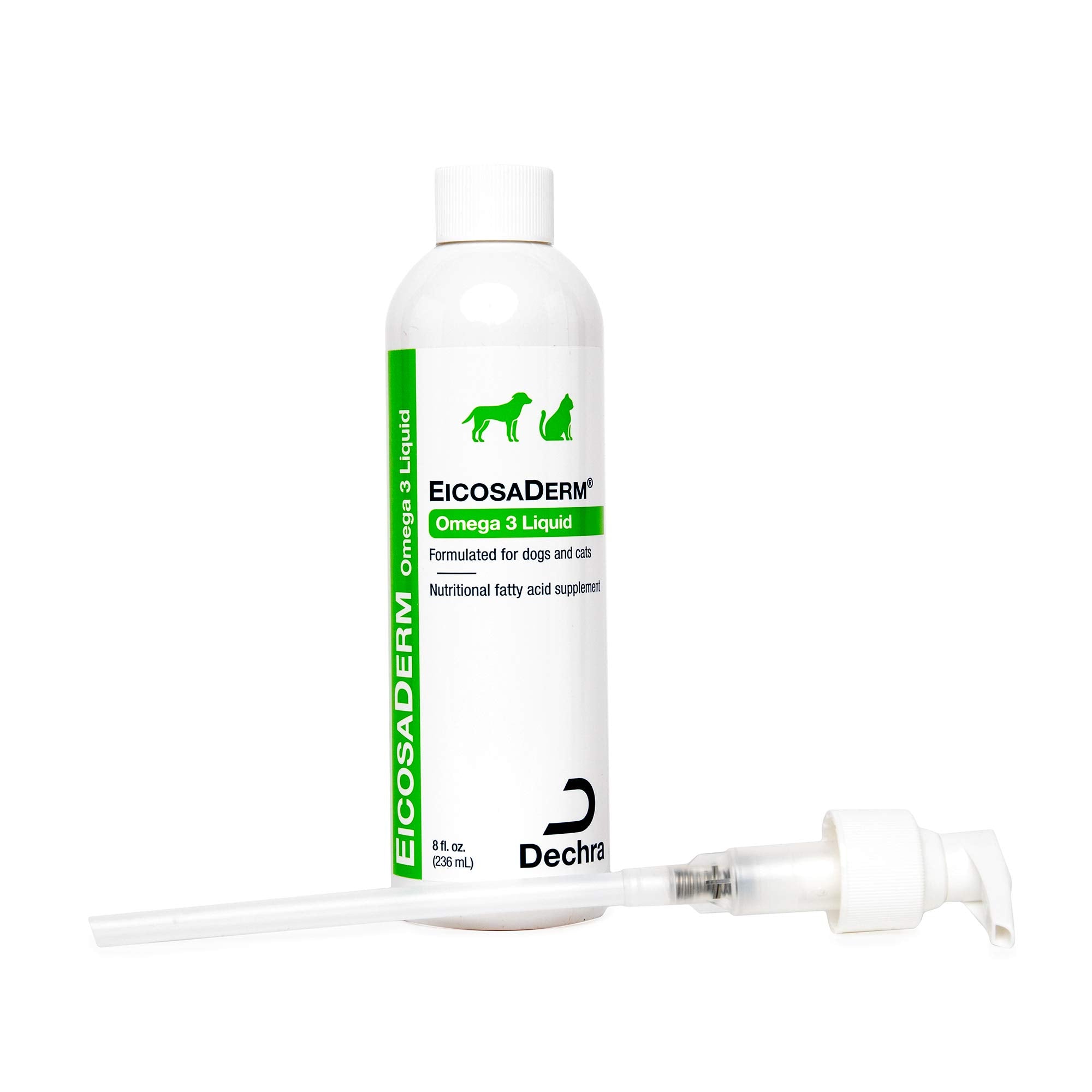 Dechra EicosaDerm Omega 3 Liquid for Dogs & Cats - Nutritional Fatty Acid Supplement, 8 Fl Oz (Pack of 1)