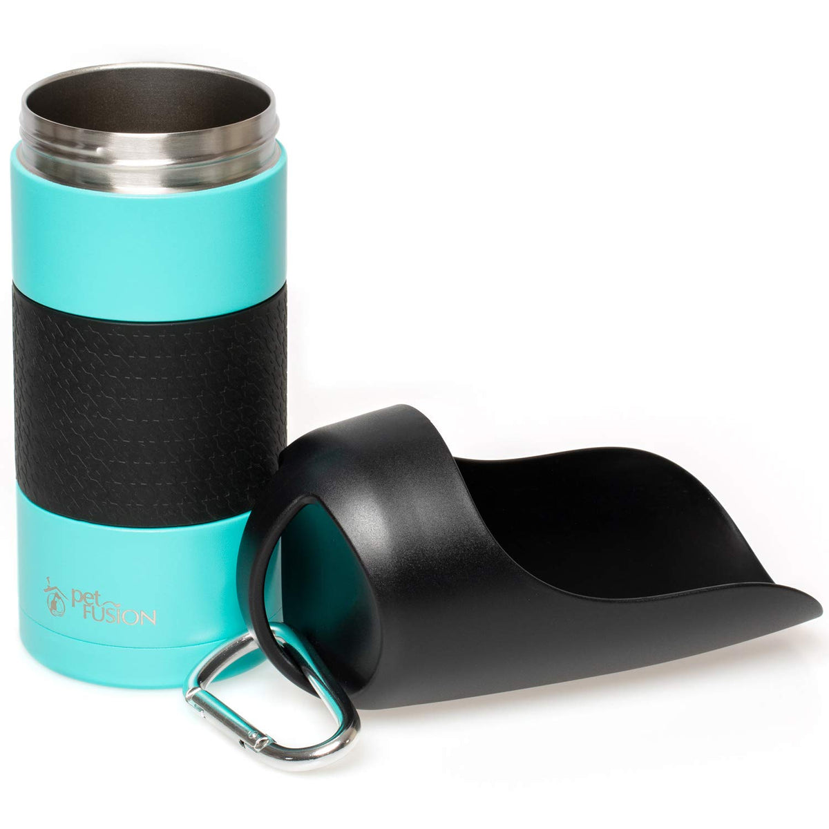 Petfusion Portable Dog Water Bottle & Dispenser (New-Large 22Oz Dispenser) Insulated 2 Wall Stainless Steel- Optimal Cool Water Temp - Dog Travel Bottle