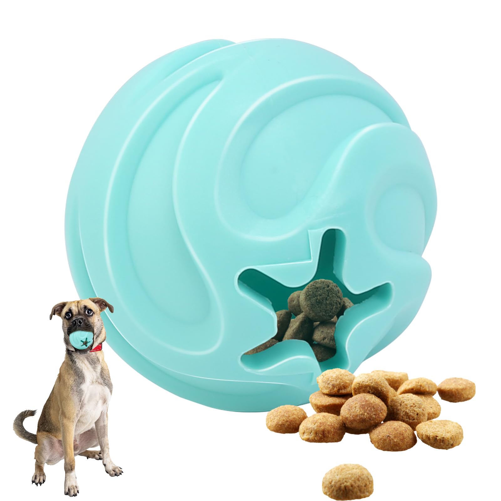 APODESS Dog Puzzle Ball Toy, Interactive Dog Toys Ball for Treat Dispensing, Dogs Treat Ball for Teeth Cleaning/Slow Feeder/IQ T