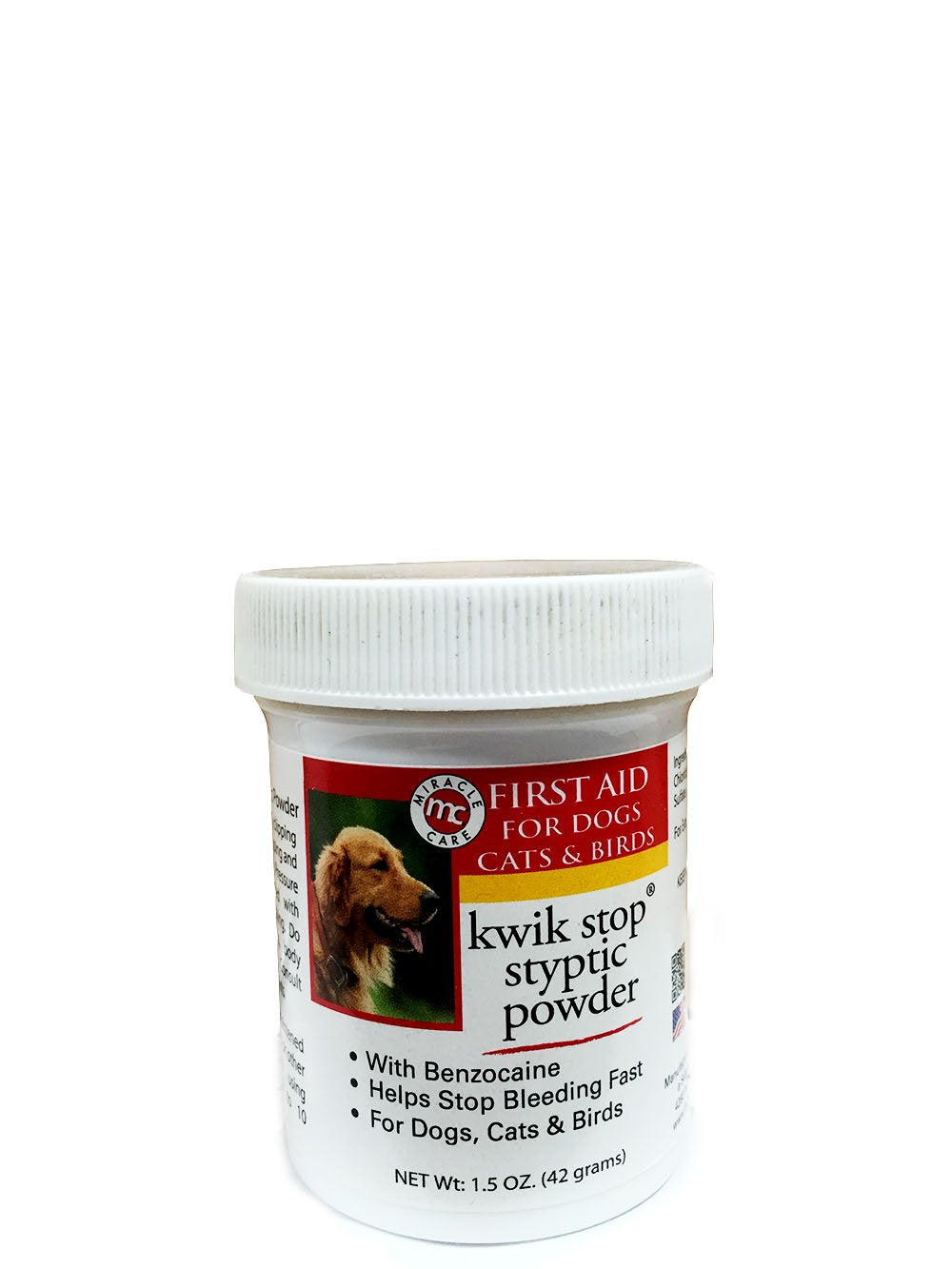 Miracle Care Kwik-Stop Styptic Powder, 1.5 Ounce
