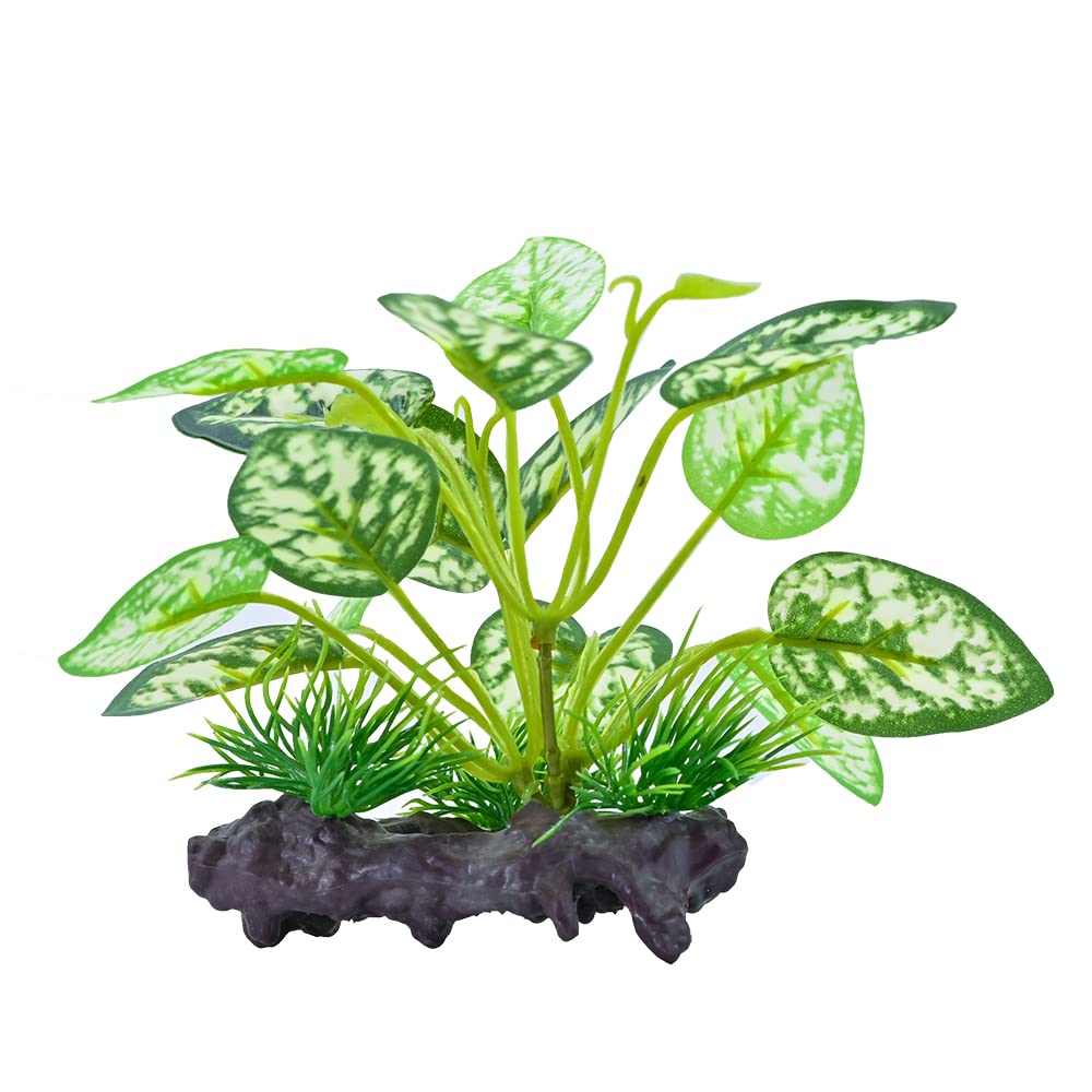 MRTIOO Reptile Artificial Plants, Terrarium Plants Decorations Supplies, Amphibian Habitat Hideout Tank Accessories, Rainforest