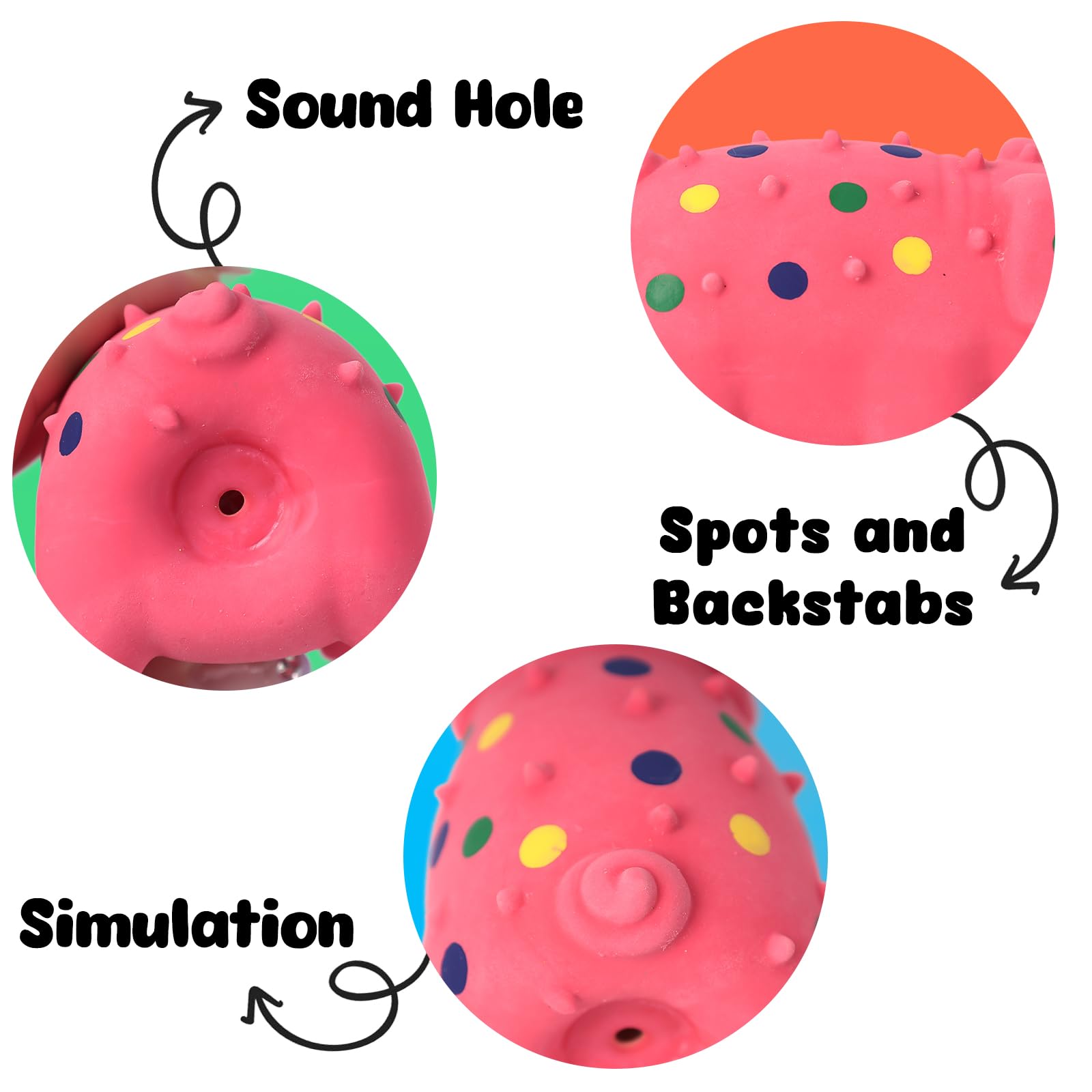 Poplay 3Pcs Squeaky Latex Grunting Pig Dog Toys, 4 Inch Prank Nosie Maker Puppy Chew Toys Rubber Squeeze Gift For Dogs April Foo