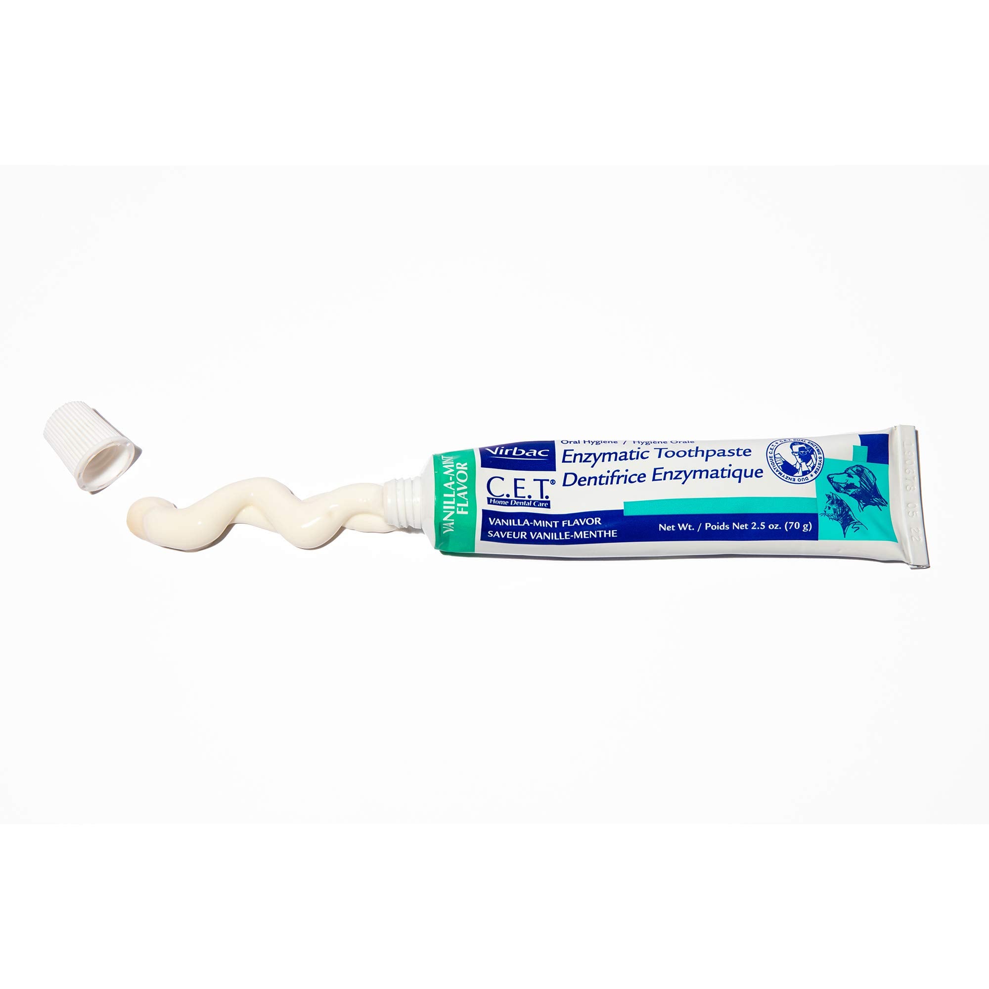 Virbac C.E.T. Enzymatic Toothpaste Eliminates Bad Breath by Removing Plaque and Tartar Buildup Best Pet Dental Care Toothpaste V