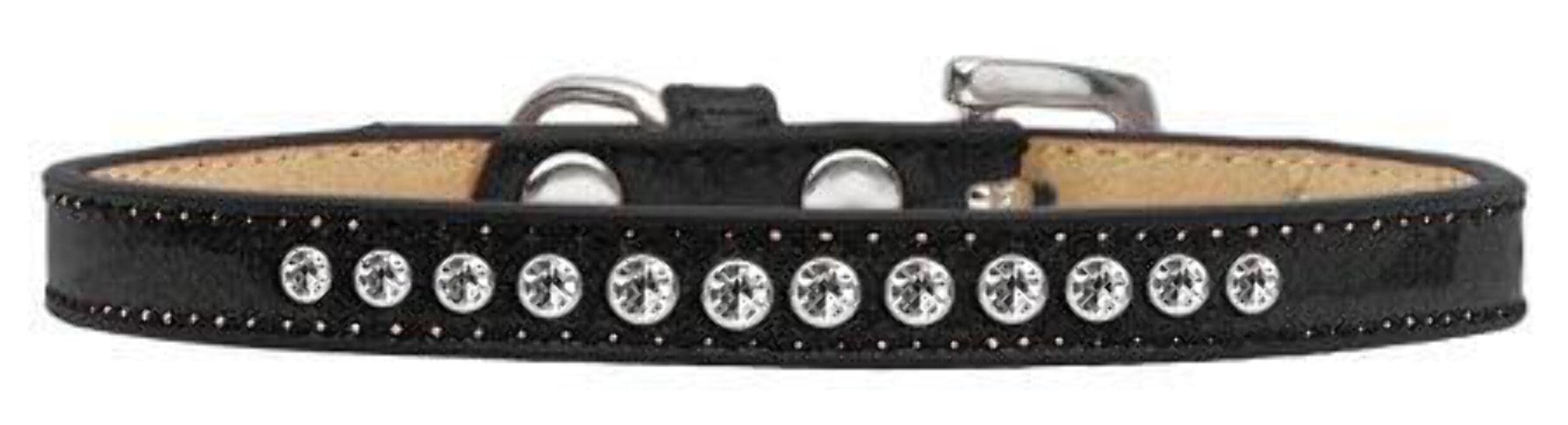 Dog, Puppy & Pet Ice Cream Collar, Clear Crystal Rimsets Silver 14
