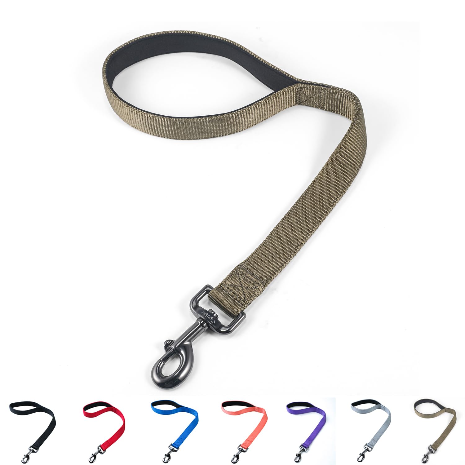 Cyclpet Premium Nylon Short Dog Leash With Soft Padded Handle & Heavy-Duty Clip-12 Inches / 18 Inches / 24 Inches Lead For Large