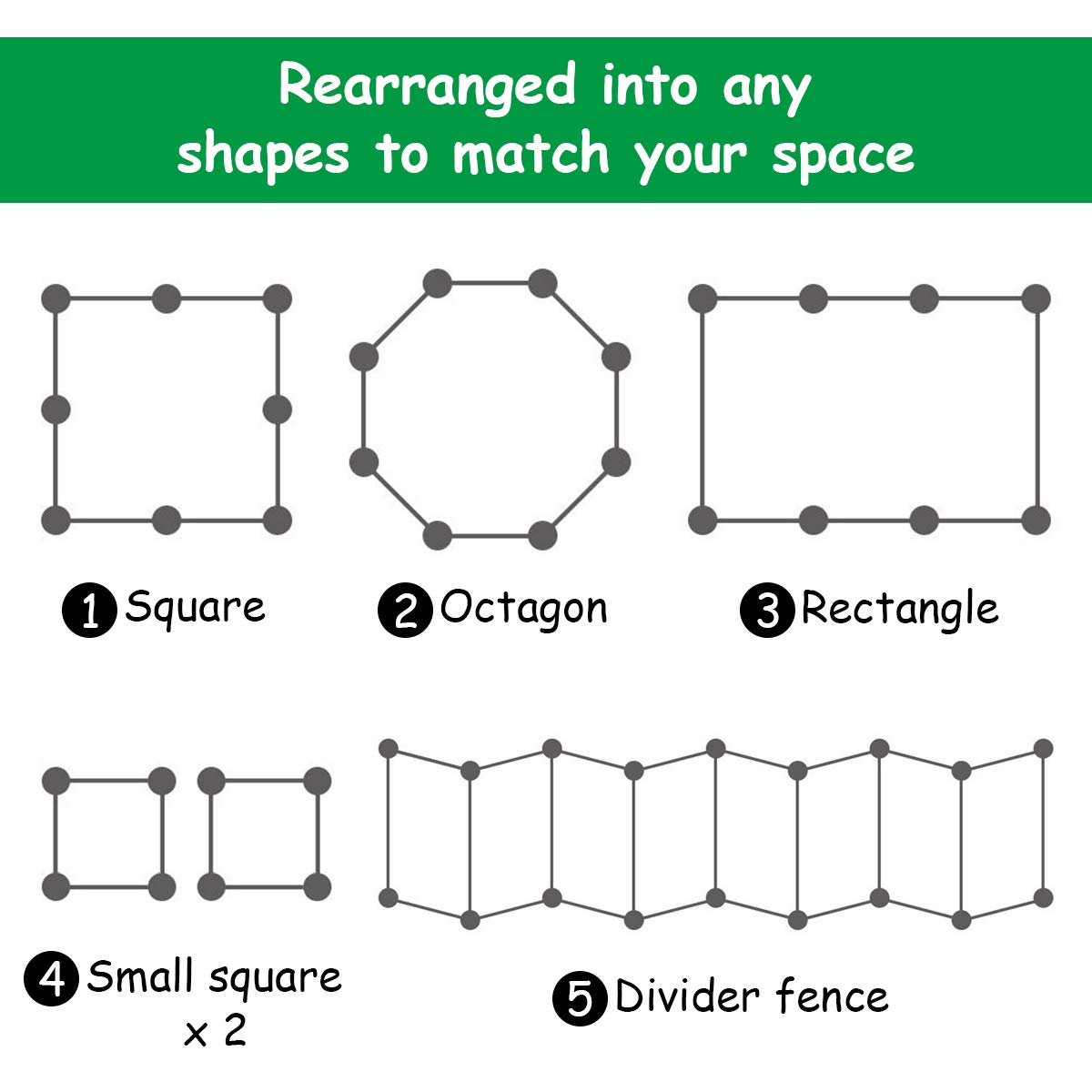 Giantex 40 Inch Dog Fence With Door, 16/8 Panels Dog Playpen For Outside Large Dogs, Portable Pet Playpen Fencing Enclosures, He
