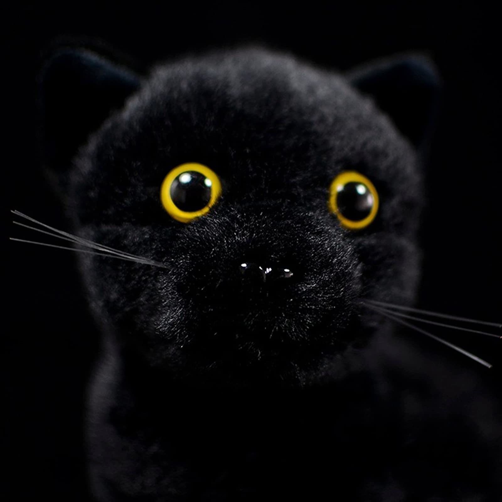 Zhongxin Made Black Cat Plush, Simulation Black Cat Stuffed Animal, Cute 12 Inch Plush Toy Pet Cat, Soft Toy Cat For Kids