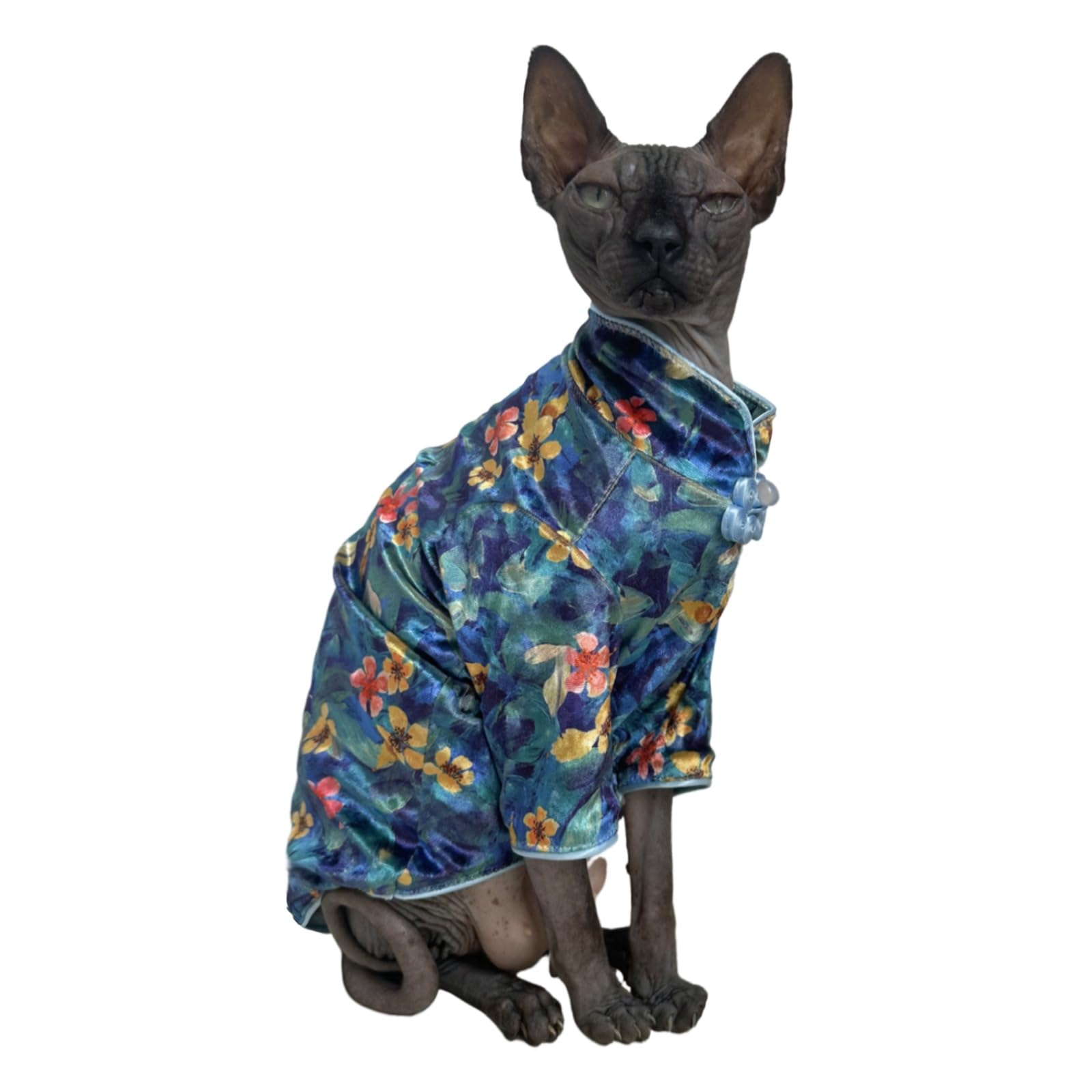 Traditional Culture Sphynx Hairless Cat Cotton T-Shirts Clothes Pet Sweater Cat Vest Pet Clothes Kitten Shirts Small Dogs Appare
