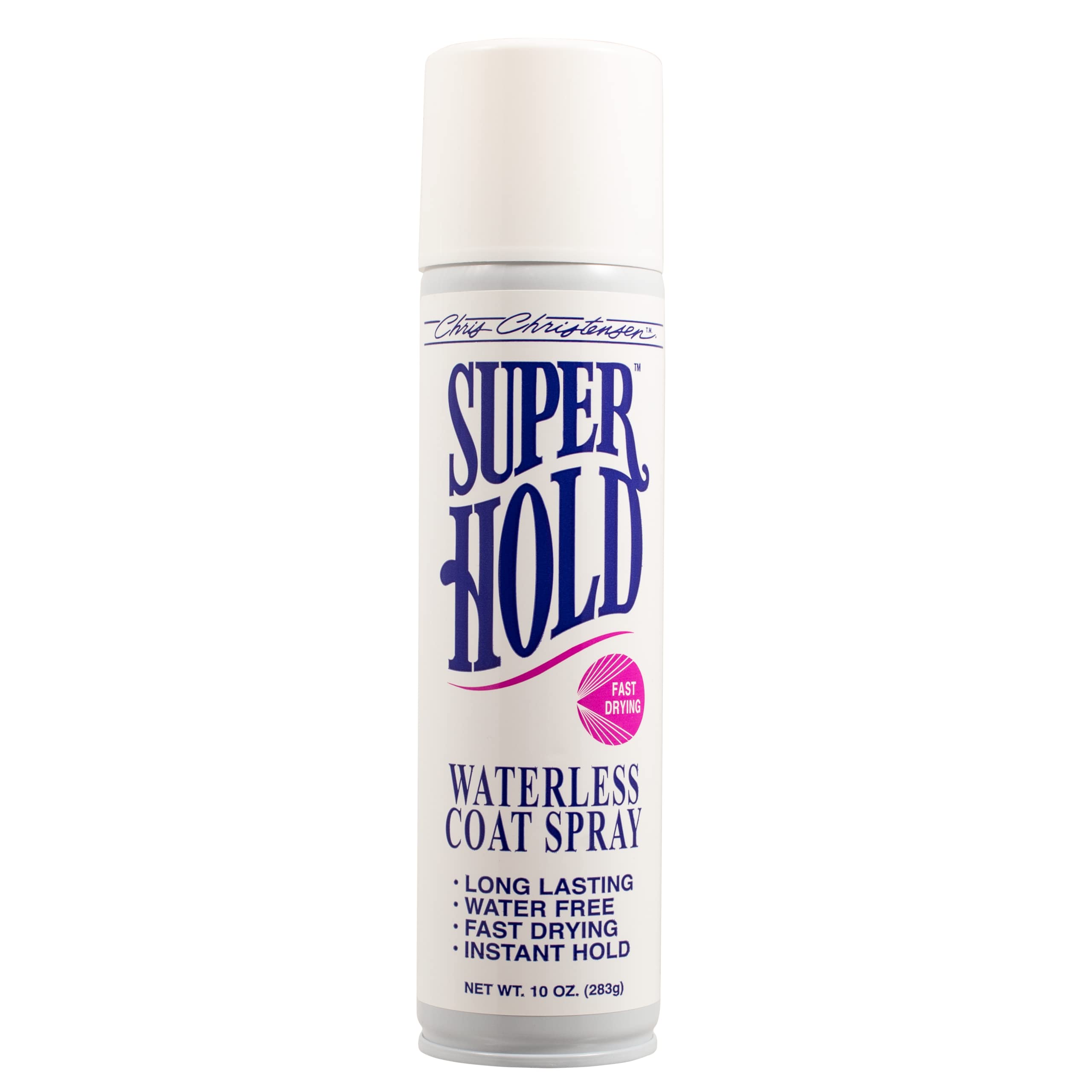 Chris Christensen Super Hold Waterless Dog Coat Spray, Groom Like A Professional, Strong Hold, Made In Usa, 10 Oz Aerosol