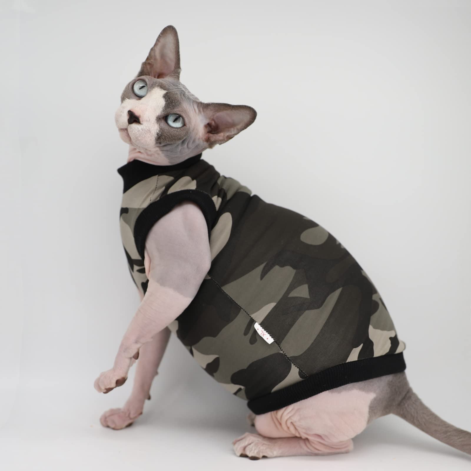 Kitipcoo Cat Vest Pet Clothes, Summer Cotton T-Shirts Pet Clothes,Round Collar Vest Kitten Shirts Sleeveless For Sphynx Hairless