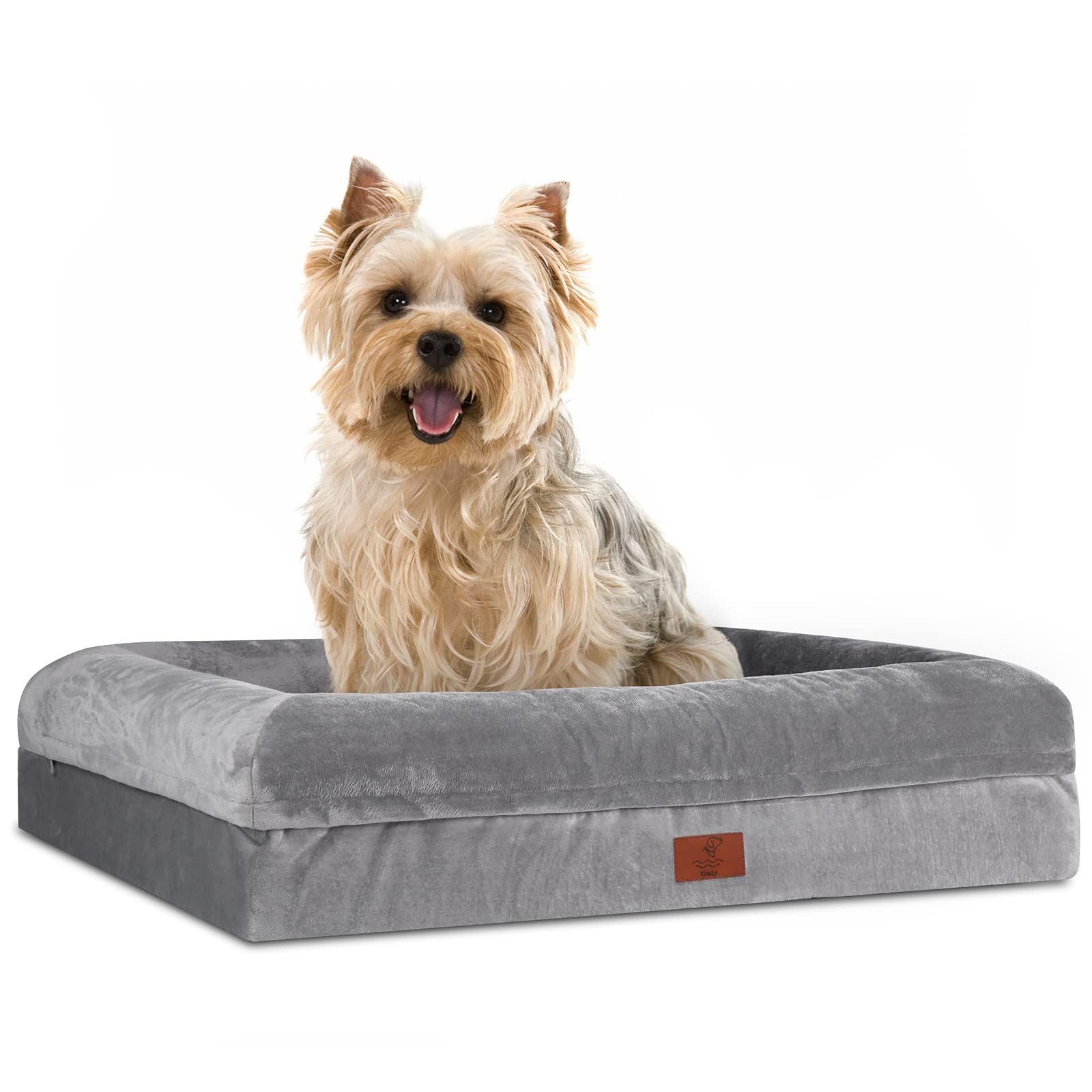 Yiruka Orthopedic Dog Bed for Small Dogs, Waterproof Puppy Bed with Removable Washable Cover, Egg Crate Foam Small Dog Couch Bed
