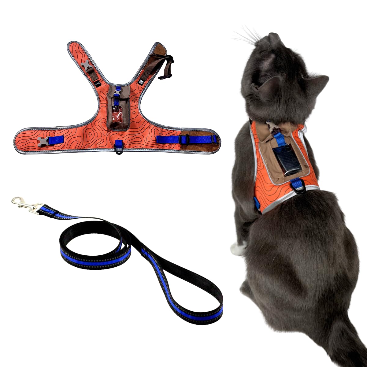 Travel Cat The Pathfinder Cat Harness With Gps Tracker Pocket - Powered By Tractive Cat Harness Escape Proof - Walking Escape Pr