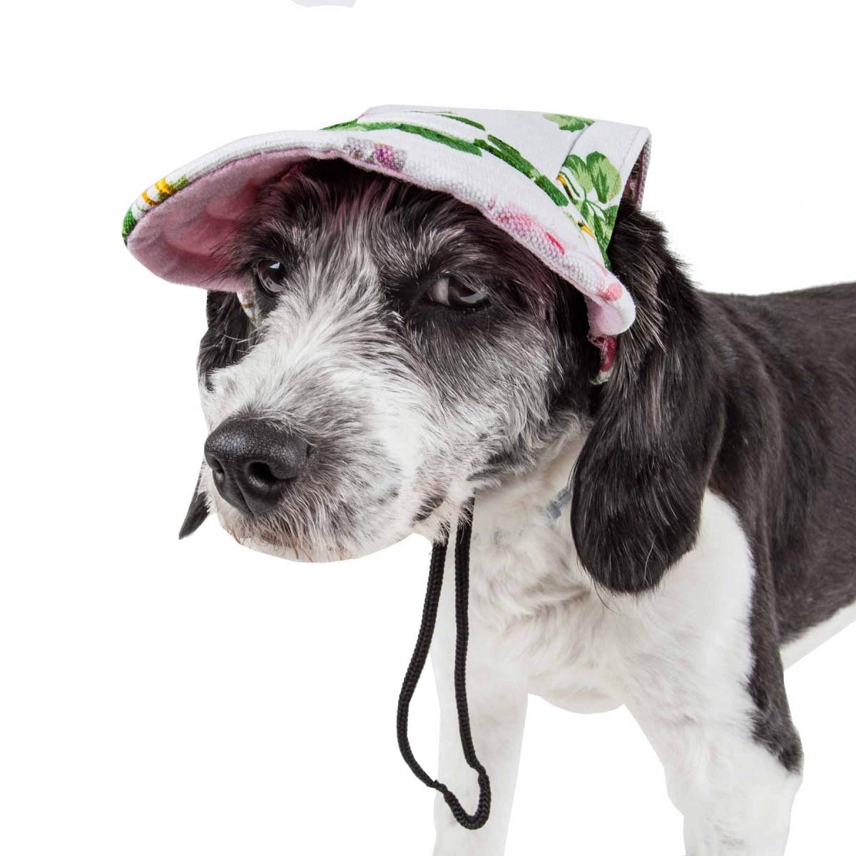 Botanic Bark Floral Uv Protectant Adjustable Fashion Dog Hat - Floral, Medium