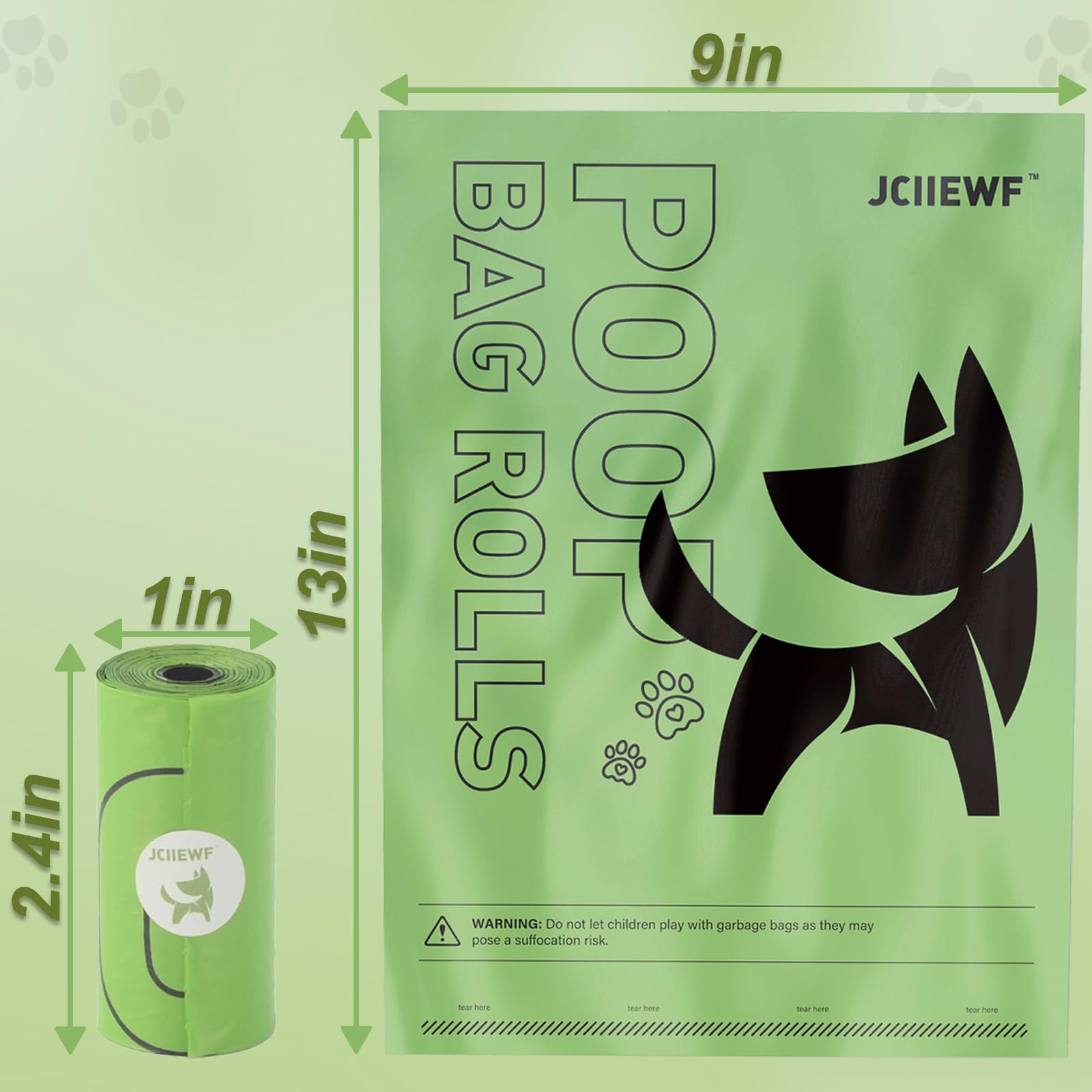 270 Count 13    X 9    Dog Poop Bags Rolls With Holder | Leakproof, Extra Thick & Tear-Resistant Waste Bags For Doggie, Cats & P