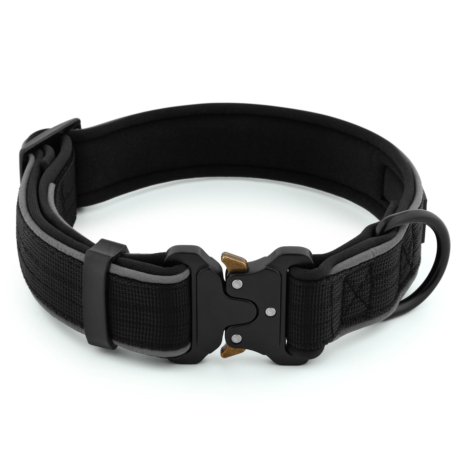 Plutus Pet Tactical Dog Collar, Reflective, Adjustable Heavy Duty Dog Collar, Soft Padded And Comfortable, For Small Medium And