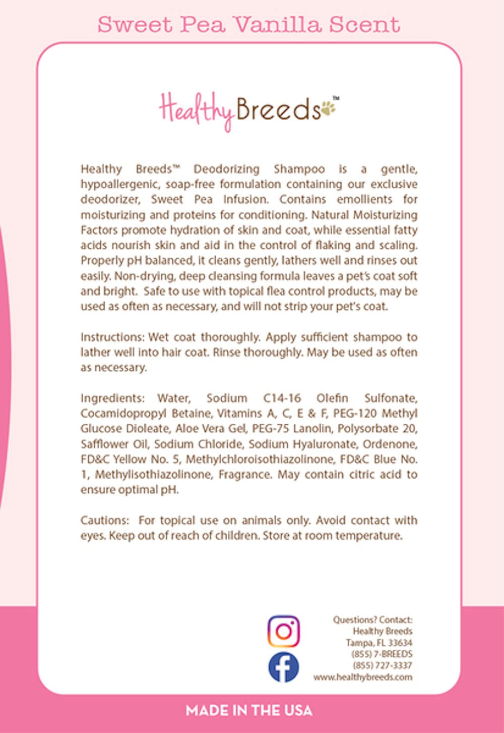 Healthy Breeds Basenji Deodorizing Shampoo 16 oz