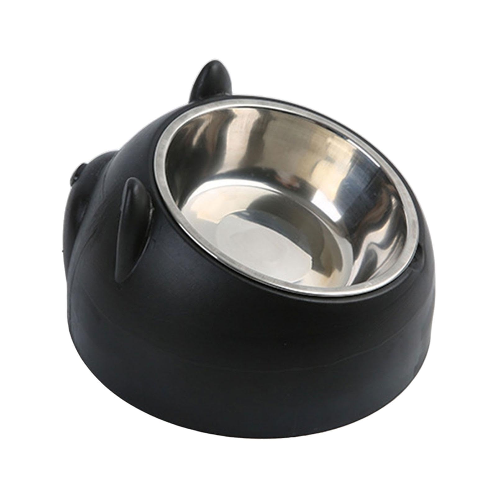 Atorse 15 Tilted Dog Bowl Cute Pet Supplies Pet Feeder For Dog Kitten Indoor Cats Blackpet Supplies | Dog Supplies | Dishes, Fee